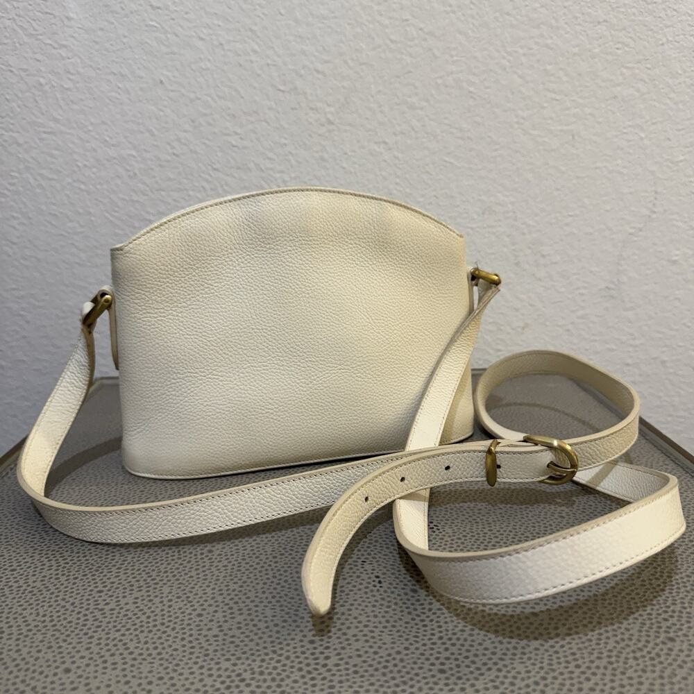 Vintage COACH #0544 "Madison Regis" Ivory Grain Leather Made in Italy 1995
